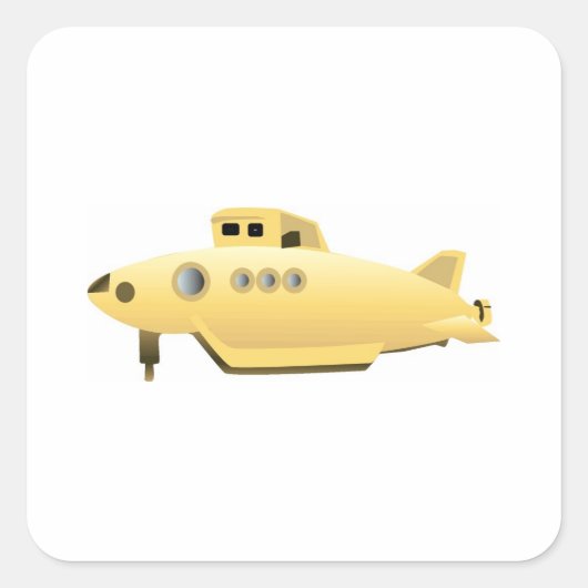 黄色勾配潜水艦 スクエアシール (正面)