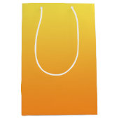 黄色及びオレンジグラデーション ミディアムペーパーバッグ (正面)