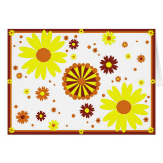 黄色及びブラウンの花カード