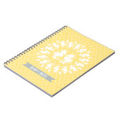 黄色及び白いタツノオトシゴのノート ノートブック (左側)