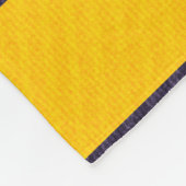 黄色及び紫色のストライプおよび対角線毛布 フリースブランケット (角)