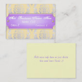 黄色及び紫色のダマスク織の名刺 名刺 (正面/裏面)