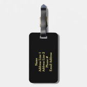 黄色及び緑のドル記号($) ラゲッジタグ (裏面縦)