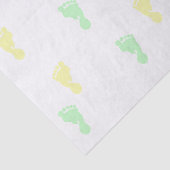 黄色及び緑のベビーの足跡10lbのティッシュペーパー 薄葉紙 (詳細)