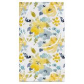 黄色及び青の水彩画パターン スモールペーパーバッグ (裏面)