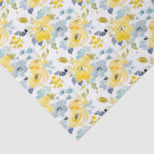 黄色及び青の水彩画パターン 薄葉紙 (詳細)