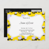 黄色及び黒いのまわりに インビテーションポストカード (正面/裏面)