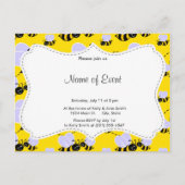 黄色及び黒いのまわりに インビテーションポストカード (正面)