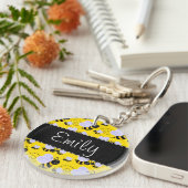 黄色及び黒いのまわりに キーホルダー (正面右)