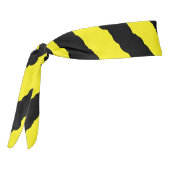 黄色及び黒い蜂インスパイアストライプなパターン タイヘッドバンド (回転270)