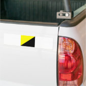 黄色及び黒いAnarchoの資本主義の旗 バンパーステッカー (トラック上)