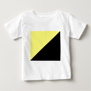 黄色及び黒いAnarchoの資本主義の旗 ベビーTシャツ