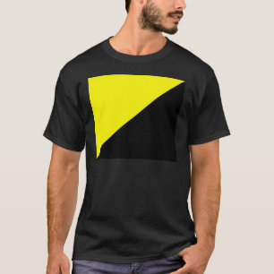 黄色及び黒いAnarchoの資本主義の旗 Tシャツ