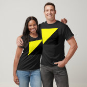 黄色及び黒いAnarchoの資本主義の旗 Tシャツ (ユニセックス)