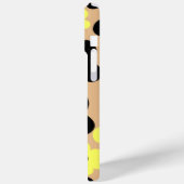 黄色名門私立校風の黒ヒッピー花柄 Case-Mate iPhoneケース (裏面 / 左)