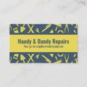 黄色図解入りの、写真付きの工具施カスタム工 名刺 (正面)