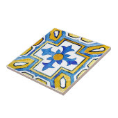 黄色地中海のの水色 タイル (側面)