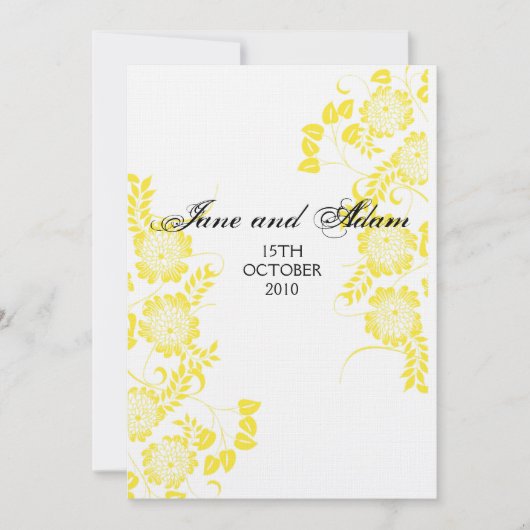 黄色夕べ招待状 招待状 (正面)