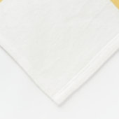 黄色市松模様に白青 フリースブランケット (角)