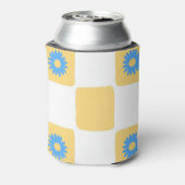 黄色市松模様に白青 缶クーラー (缶裏面)