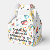 黄色建築トラック車4歳の誕生日 フェイバーボックス (裏面サイド)