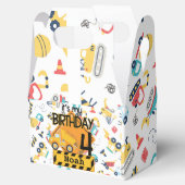 黄色建築トラック車4歳の誕生日 フェイバーボックス (オープン)