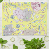 黄色微生物学 キッチンタオル (折り畳み)