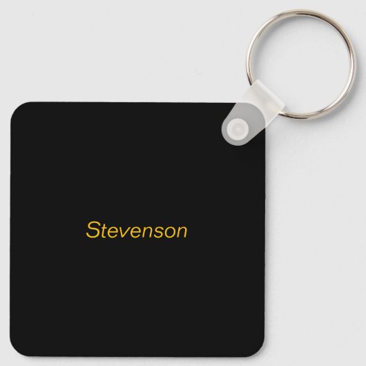 黄色忙しの前倒し注意パーソナライズされた標識 キーホルダー (裏面)