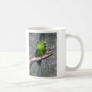 黄色戴冠させたインコ コーヒーマグカップ