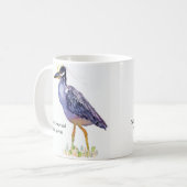 黄色戴冠させた夜鷲のマグ コーヒーマグカップ (正面左)