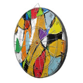 黄色抽象芸術 ダーツボード (正面右)