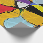 黄色抽象芸術 ラッピングペーパー (角)