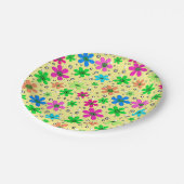 黄色数々のに鮮やかな色のカモミールの花 ペーパープレート (アングル)