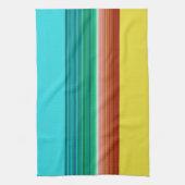 黄色数々のの青ストライプの色 キッチンタオル (縦)