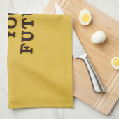 黄色文字キッチンタオル キッチンタオル (四つ折り)