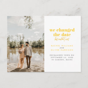 黄色日付を変更しましたが、待ちきれませんでした 案内ポストカード