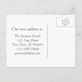 黄色春フォルシンシアの住所変更 案内ポストカード (裏面)