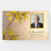 黄色春フォルシンシア花葬祭記念碑 横断幕 (横)