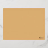 黄色春フローラピンク花RSVP 実在金ゴールド 箔招待状ポストカード (裏面)