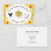 黄色春フローラ農家サンキューカード 名刺 (正面/裏面)