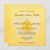 黄色春水仙花結婚ズ 招待状 (正面/裏面)