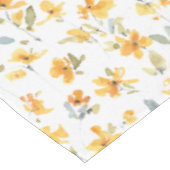 黄色春花水彩模様 テーブルクロス (アングル)