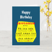 黄色暗号文 カード (黄色い花)