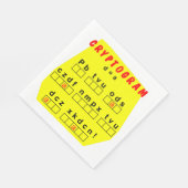 黄色暗号文 スタンダードランチョンナプキン (角)