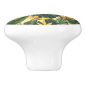 黄色極楽花柄 セラミックノブ (側面)