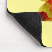 黄色水仙の水彩画 春の花 マウスパッド (コーナー)