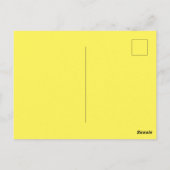 黄色水彩紙の水仙の花の誕生日 ポストカード (裏面)