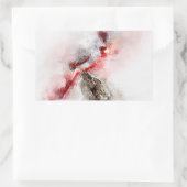 黄色水彩 長方形シール (バッグ)