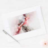 黄色水彩 長方形シール (封筒)