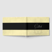 黄色淡い色のの泡状の背結婚景 ゲストブック (全面)